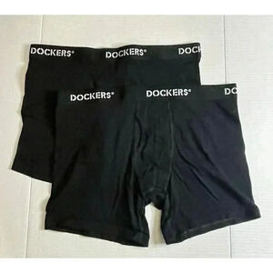 Dockers Boxer Briefs 2 pack 100% Cotton‎ Stretch Men’s Size XXL Black